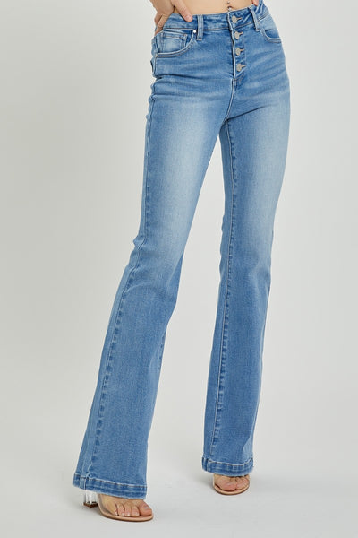 RISEN Carlotta Full Size High Rise Button Fly Bootcut Jeans