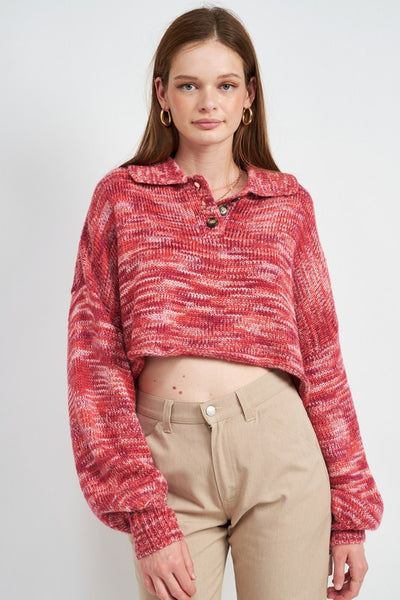Emory Park Long Sleeve Collared Sweater