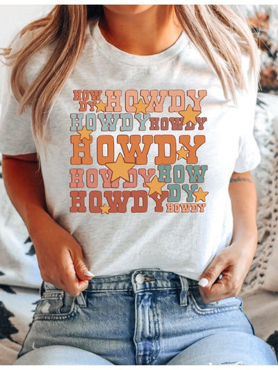 Howdy with Cowboy Hat Graphic Tee