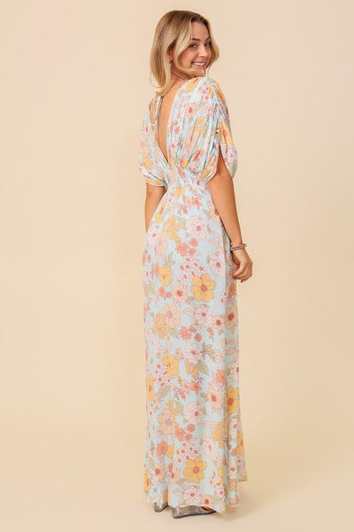 Timing Floral Print Brunch Summer Maxi Dress
