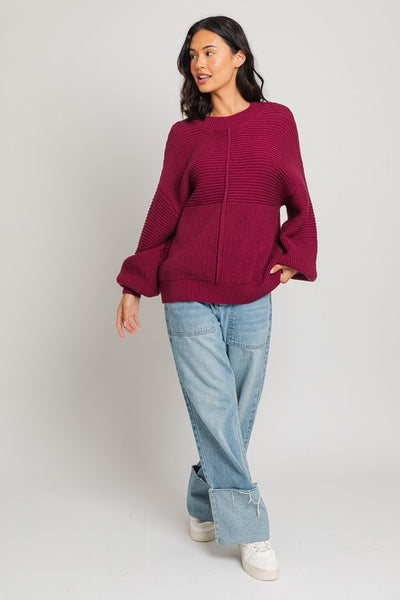 LE Lis Rhonda Ribbed Knitted Sweater