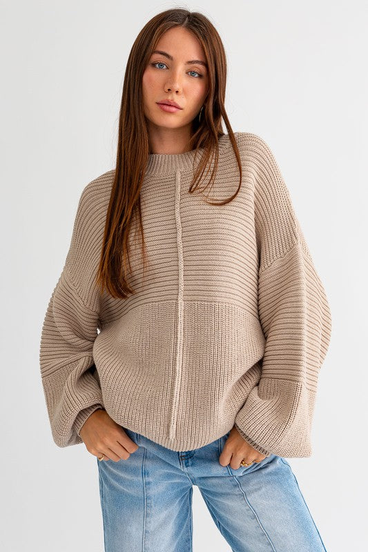 LE Lis Rhonda Ribbed Knitted Sweater