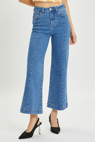 Risen Blue Waters Full Size High Rise Wide Leg Jeans