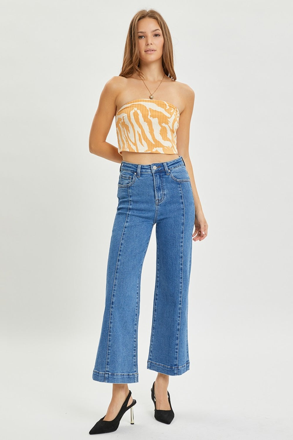 Risen Blue Waters Full Size High Rise Wide Leg Jeans