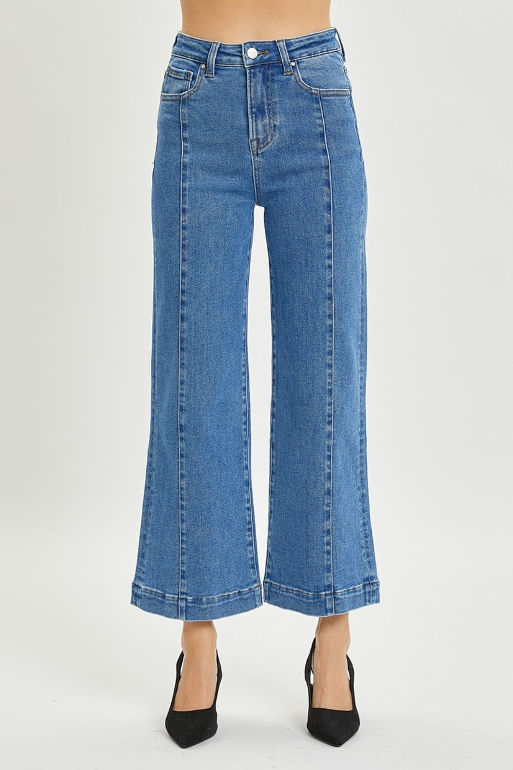 Risen Blue Waters Full Size High Rise Wide Leg Jeans