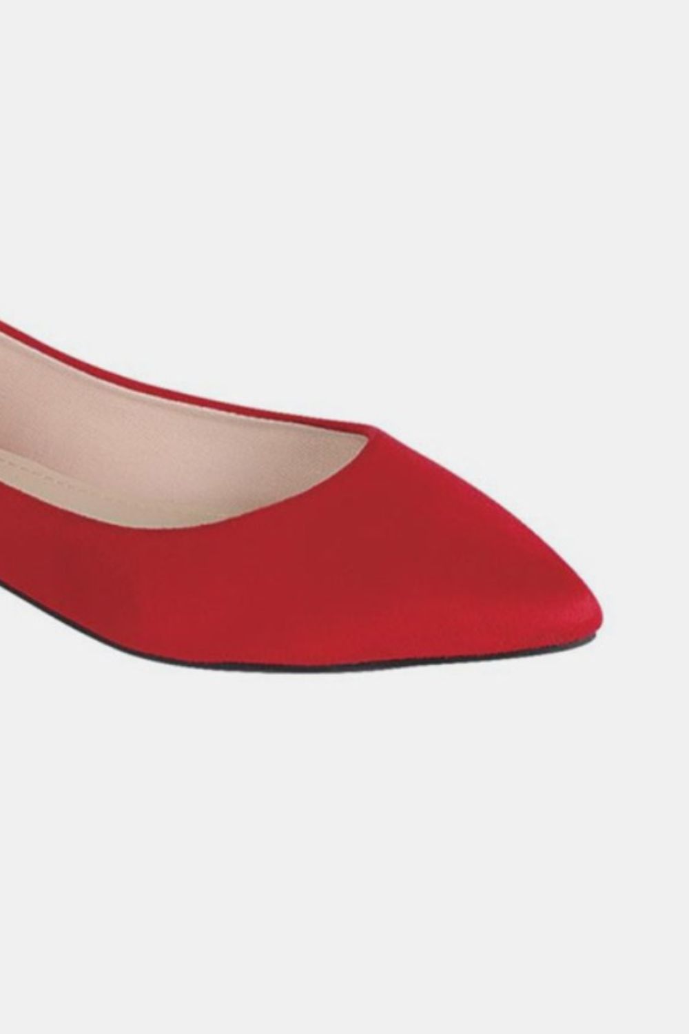 Forever Link Red Pointy Toe Slip On Flat Loafers