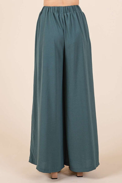 Mittoshop Hunter Green Pleated Wide Leg Pants