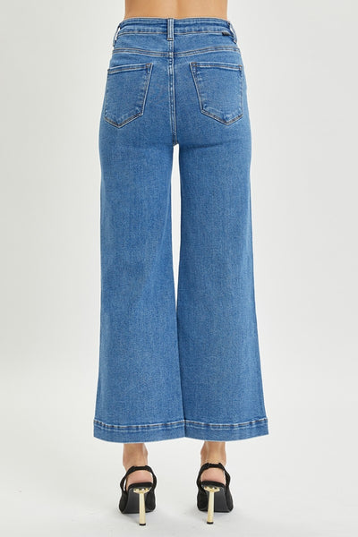 Risen Blue Waters Full Size High Rise Wide Leg Jeans