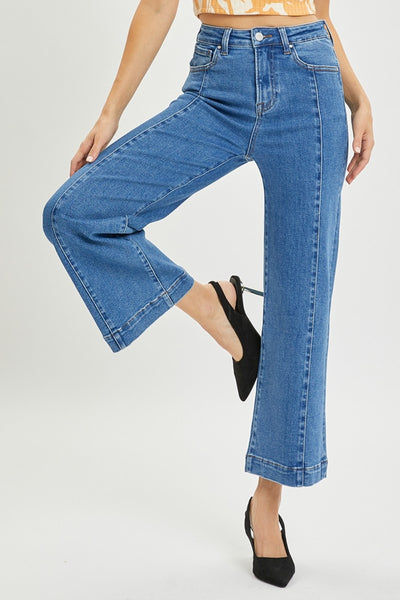 Risen Blue Waters Full Size High Rise Wide Leg Jeans