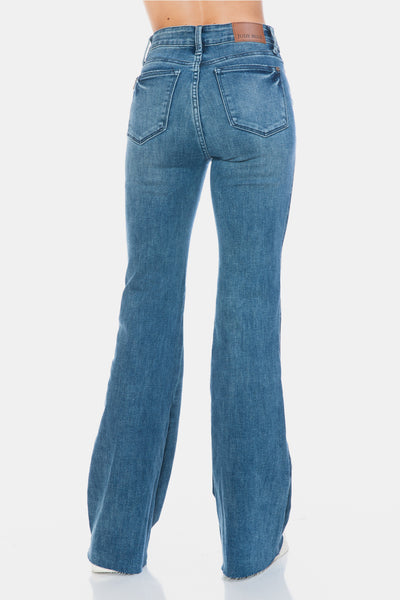 Judy Blue Tengatta Full Size Tummy Control Cut Hem Flare Jeans