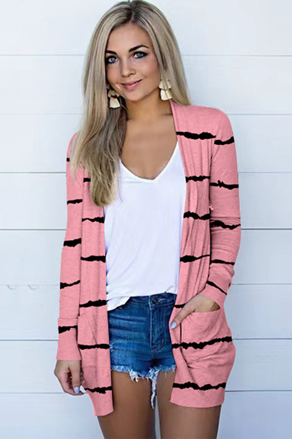 Olivia Rayne Printed Long Sleeve Cardigan