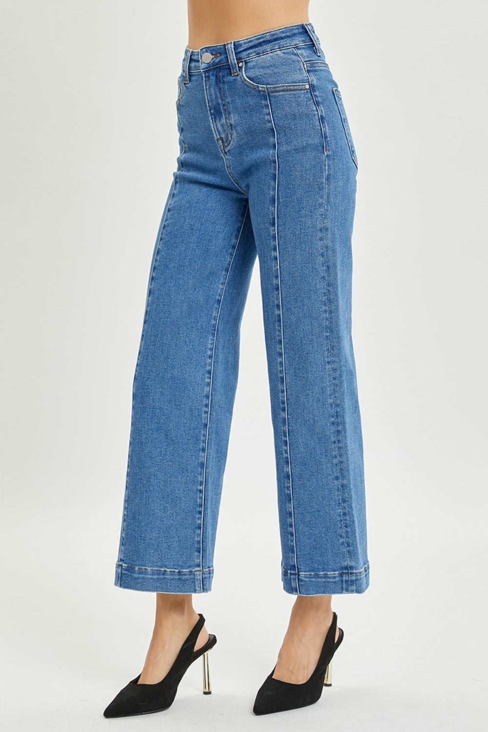 Risen Blue Waters Full Size High Rise Wide Leg Jeans