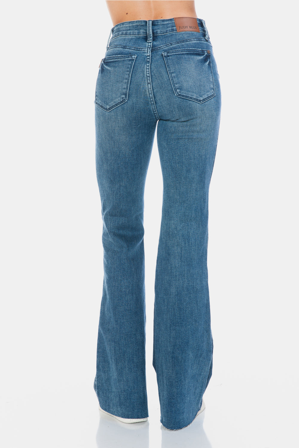 Judy Blue Tengatta Full Size Tummy Control Cut Hem Flare Jeans