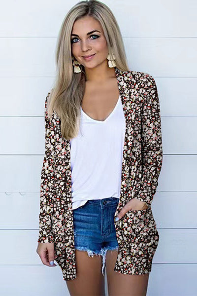 Olivia Rayne Printed Long Sleeve Cardigan