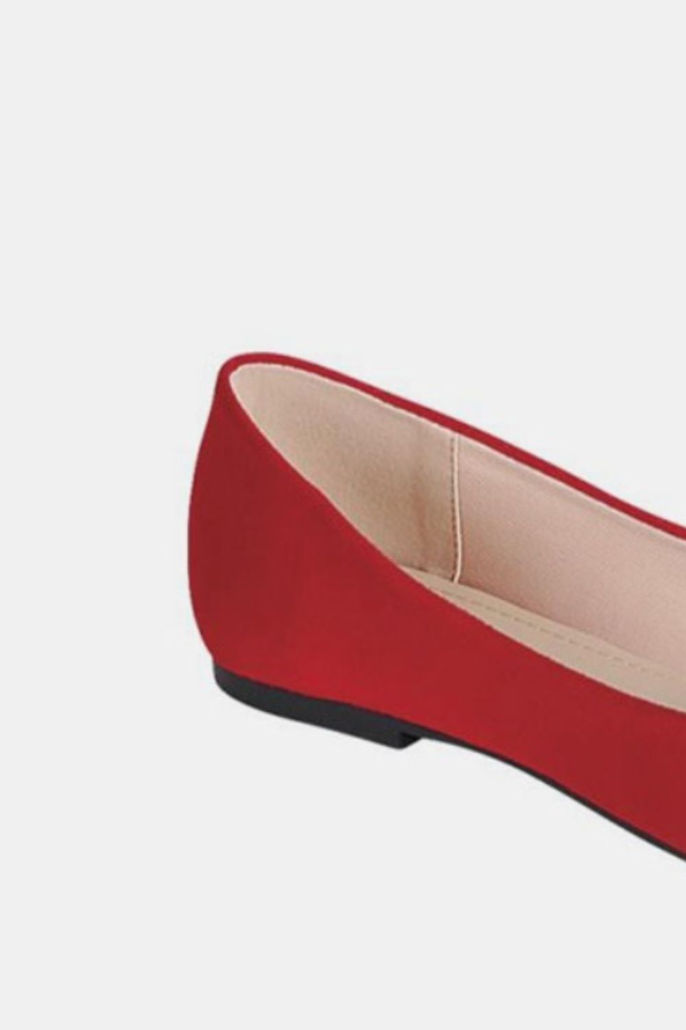 Forever Link Red Pointy Toe Slip On Flat Loafers