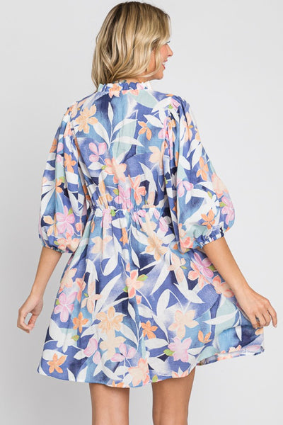 GeeGee Bluebell Floral Print Mini Dress