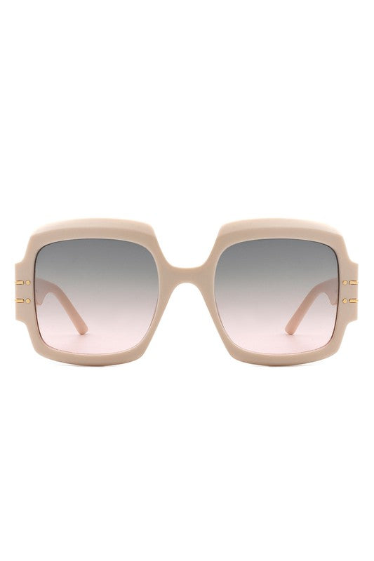 Oversize Flat Top Fashion Square Sunglasses