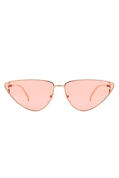 Retro Tinted Flat Lens Fashion Cat Eye Sunglasses