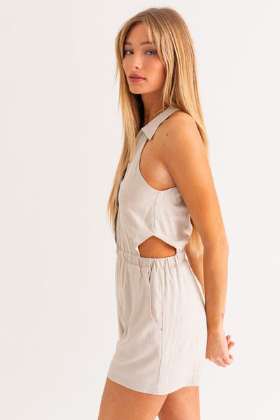 Le Lis Collared Cut Out Romper