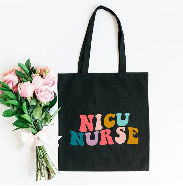 NICU Nurse Wavy Bright Colorful Tote