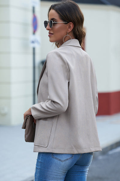 Double-Breasted Blazer with Pockets