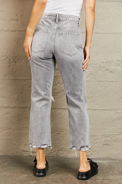 BAYEAS Birdie High Waisted Cropped Straight Jeans