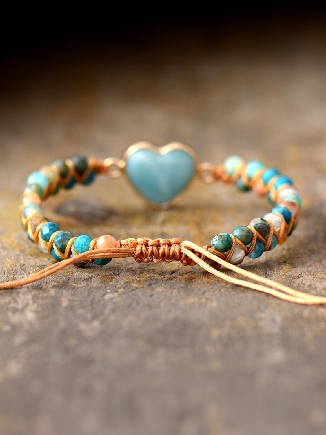 Love Yourself Heart Shape Beaded Bracelet