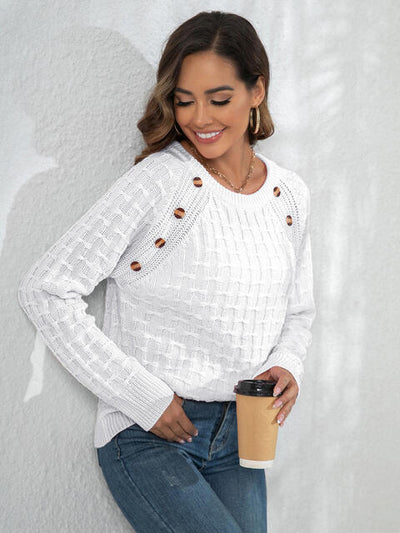 Lover's Lane Button Long Sleeve Sweater