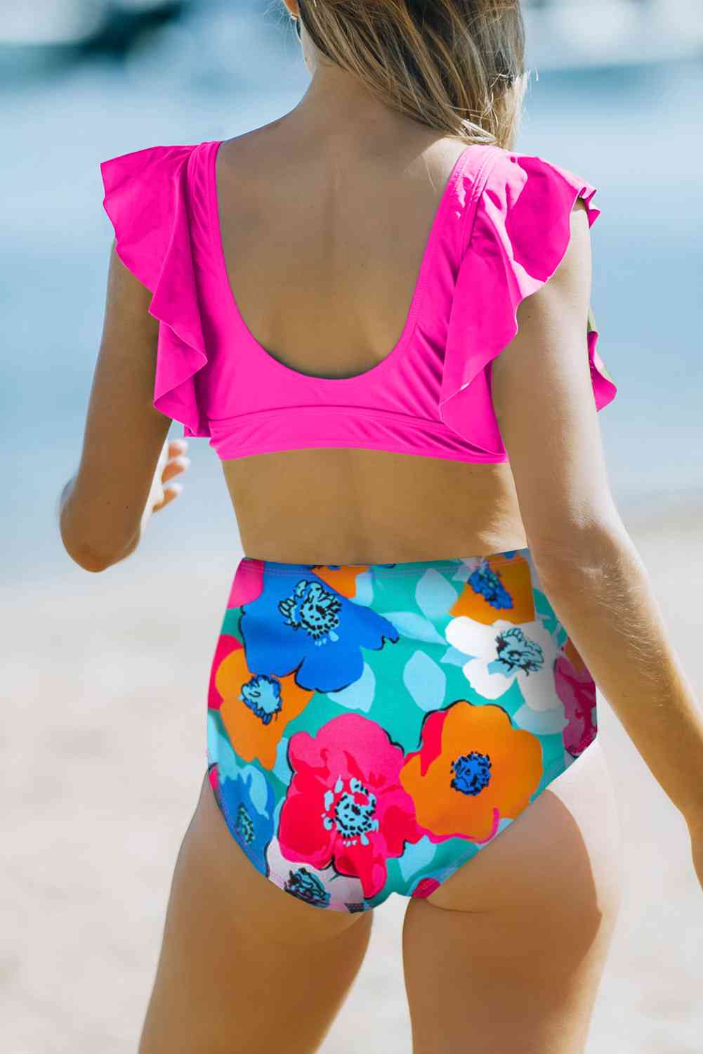 Soak In The Sun Cropped Swim Top and Floral Bottoms Set