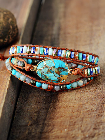 Solstice Triple-Layer Natural Stone Bracelet