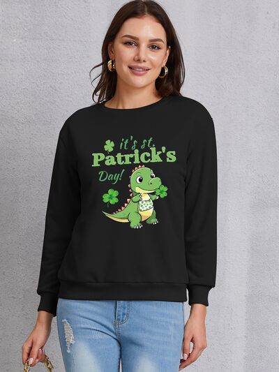 IT'S ST. PATRICK'S DAY Baby Dino Sweatshirt