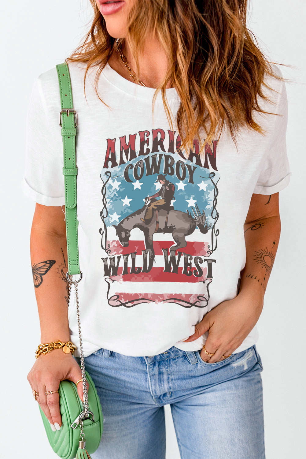 AMERICAN COWBOY WILD WEST Tee Shirt