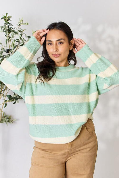 Sew In Love Apple Pie Contrast Striped Sweater
