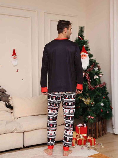 Happy New Year Graphic Top and Pants Set- Men's