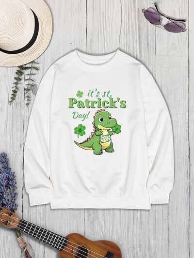 IT'S ST. PATRICK'S DAY Baby Dino Sweatshirt