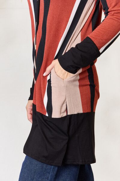 Celeste Stripes Galore  Button Up Long Sleeve Cardigan