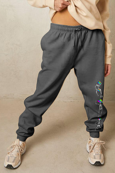 Simply Love Full Size SKELETON Trio Graphic Sweatpants