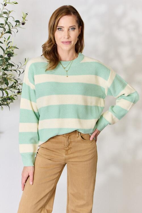 Sew In Love Apple Pie Contrast Striped Sweater