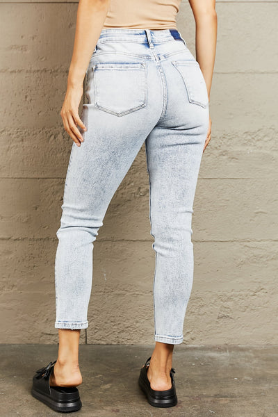 BAYEAS Brenda Mid Rise Acid Wash Skinny Jeans