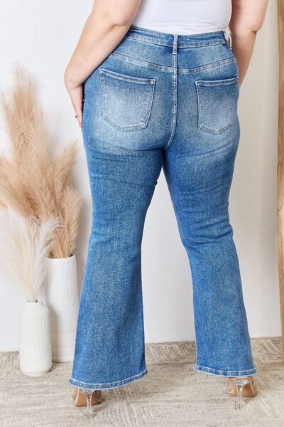 RISEN Ronny Full Size High Rise Ankle Flare Jeans