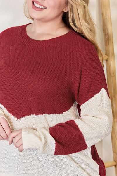 Hailey & Co Full Size Cleo Knit Top