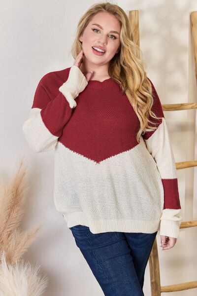 Hailey & Co Full Size Cleo Knit Top