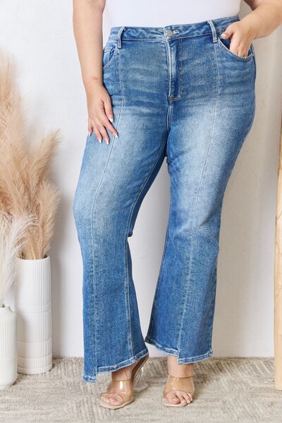 RISEN Ronny Full Size High Rise Ankle Flare Jeans