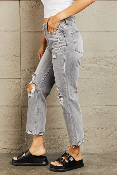 BAYEAS Birdie High Waisted Cropped Straight Jeans